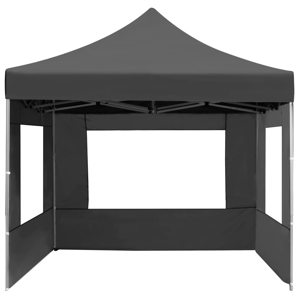 VidaXL Partytent inklapbaar met wanden 4,5x3 m aluminium antraciet