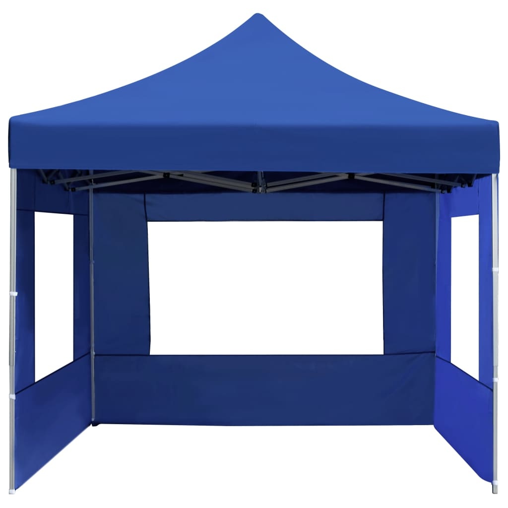 VidaXL Partytent inklapbaar met wanden 4,5x3 m aluminium blauw