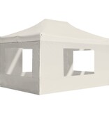 VidaXL Partytent inklapbaar met wanden 4,5x3 m aluminium crème