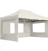 VidaXL Partytent inklapbaar met wanden 4,5x3 m aluminium crème