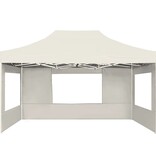 VidaXL Partytent inklapbaar met wanden 4,5x3 m aluminium crème