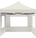 VidaXL Partytent inklapbaar met wanden 4,5x3 m aluminium crème