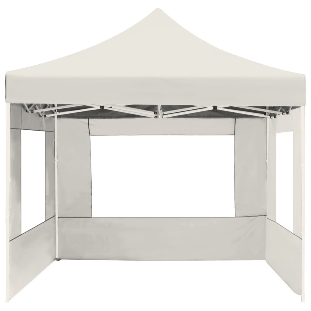 VidaXL Partytent inklapbaar met wanden 4,5x3 m aluminium crème