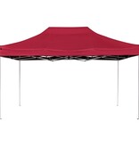 VidaXL Partytent professioneel inklapbaar 4,5x3 m aluminium wijnrood