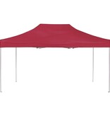 VidaXL Partytent professioneel inklapbaar 4,5x3 m aluminium wijnrood