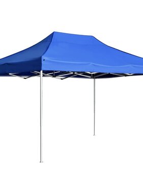 VidaXL Partytent professioneel inklapbaar 4,5x3 m aluminium blauw