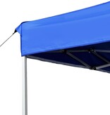 VidaXL Partytent professioneel inklapbaar 4,5x3 m aluminium blauw