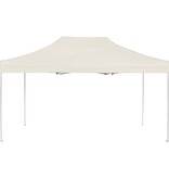 VidaXL Partytent professioneel inklapbaar 4,5x3 m aluminium crème