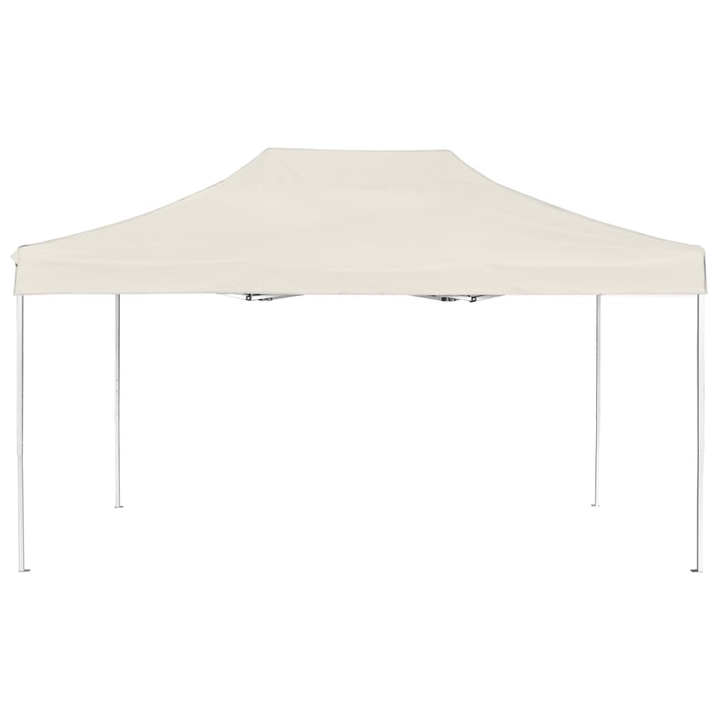 VidaXL Partytent professioneel inklapbaar 4,5x3 m aluminium crème
