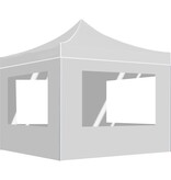 VidaXL Partytent inklapbaar met wanden 3x3 m aluminium wit