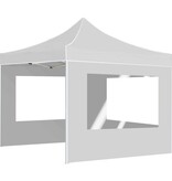 VidaXL Partytent inklapbaar met wanden 3x3 m aluminium wit