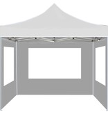 VidaXL Partytent inklapbaar met wanden 3x3 m aluminium wit