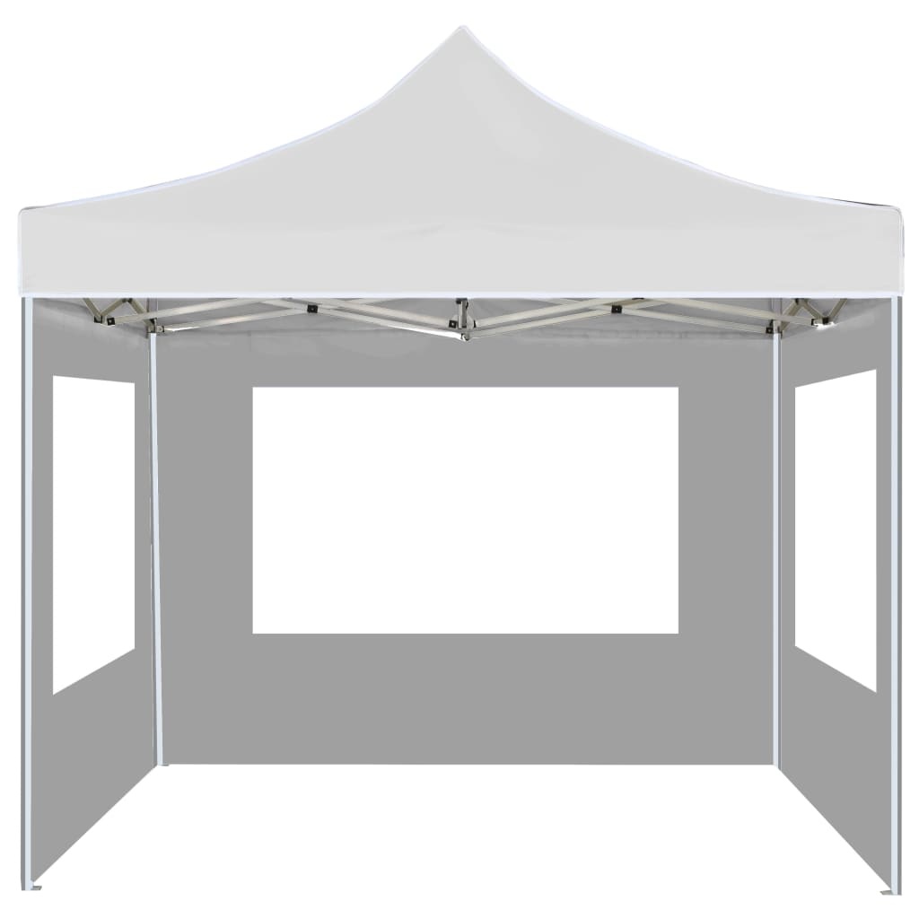 VidaXL Partytent inklapbaar met wanden 3x3 m aluminium wit