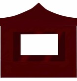 VidaXL Partytent inklapbaar met wanden 3x3 m aluminium wijnrood