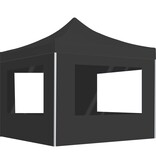 VidaXL Partytent inklapbaar met wanden 3x3 m aluminium antraciet