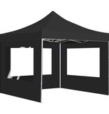 VidaXL Partytent inklapbaar met wanden 3x3 m aluminium antraciet