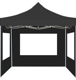 VidaXL Partytent inklapbaar met wanden 3x3 m aluminium antraciet
