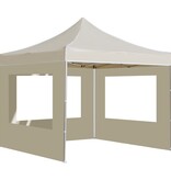 VidaXL Partytent inklapbaar met wanden 3x3 m aluminium crème