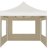 VidaXL Partytent inklapbaar met wanden 3x3 m aluminium crème