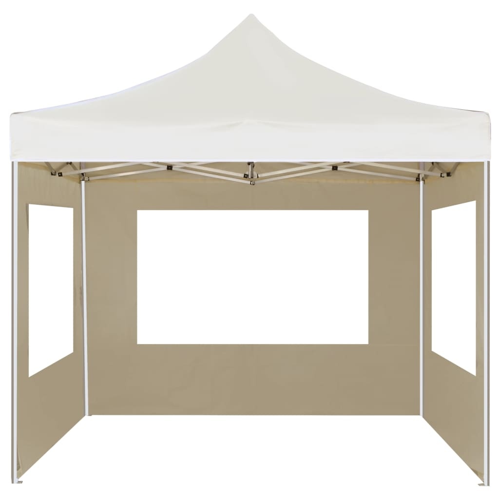 VidaXL Partytent inklapbaar met wanden 3x3 m aluminium crème