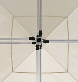VidaXL Partytent professioneel inklapbaar 3x3 m aluminium crème