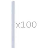 VidaXL 100 st Schuttingstrookklemmen PVC transparant