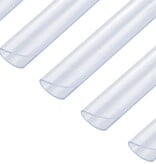 VidaXL 100 st Schuttingstrookklemmen PVC transparant