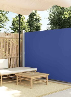 VidaXL Windscherm uittrekbaar 160x500 cm blauw