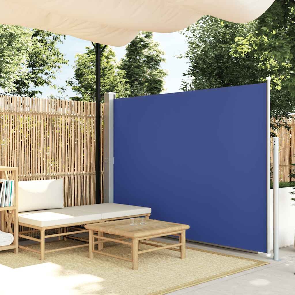VidaXL Windscherm uittrekbaar 160x500 cm blauw