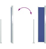 VidaXL Windscherm uittrekbaar 160x500 cm blauw