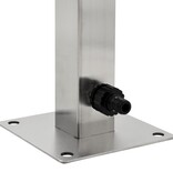 VidaXL Tuinwaterkolom vierkant 65 cm roestvrij staal