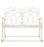 VidaXL Tuinbank 104 cm ijzer antiekwit