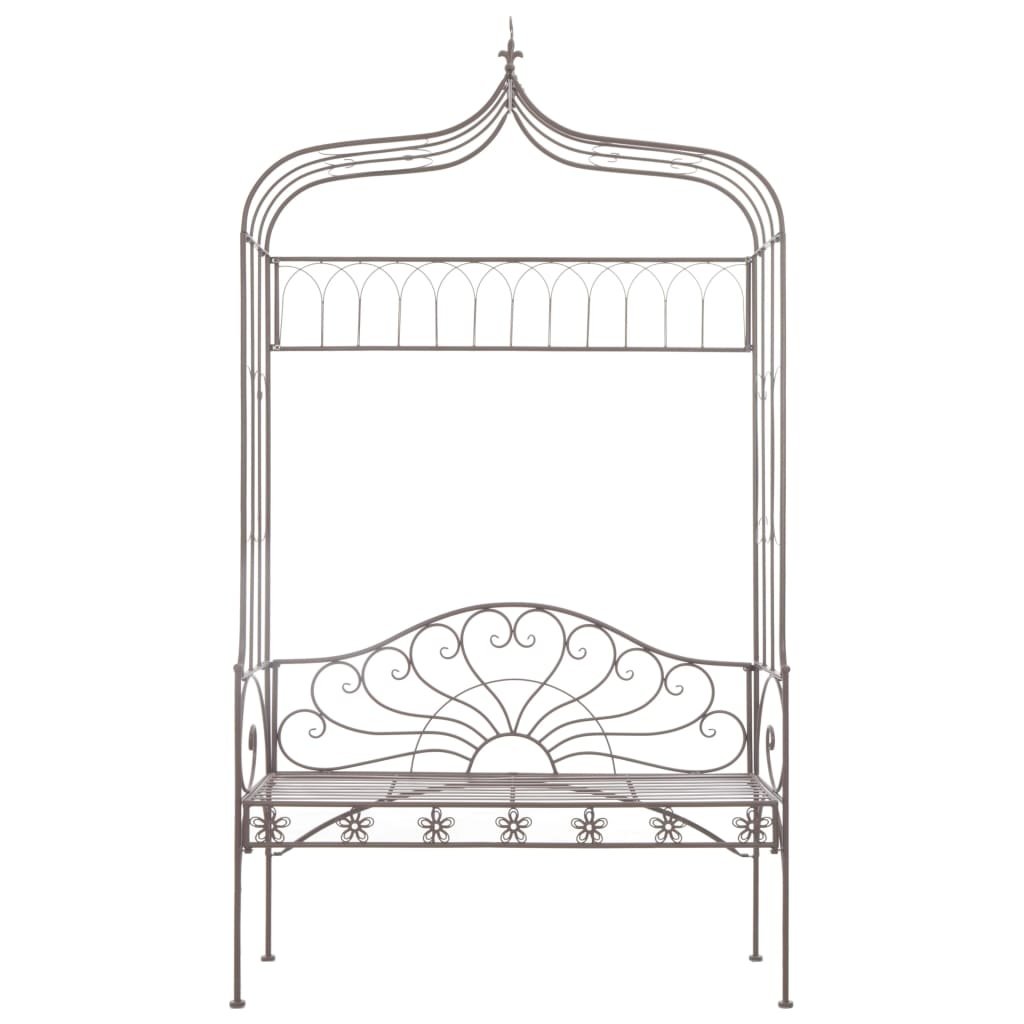 VidaXL Tuinbank 122 cm ijzer antiekbruin