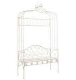 VidaXL Tuinbank 122 cm ijzer antiekwit