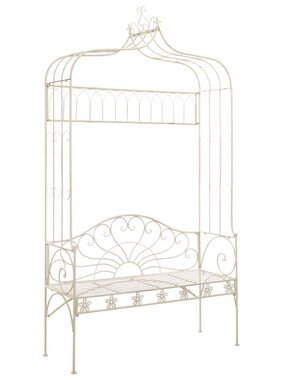 VidaXL Tuinbank 122 cm ijzer antiekwit