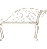 VidaXL Chaise longue 128 cm metaal antiekwit