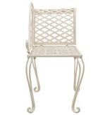 VidaXL Chaise longue 128 cm metaal antiekwit
