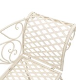 VidaXL Chaise longue 128 cm metaal antiekwit