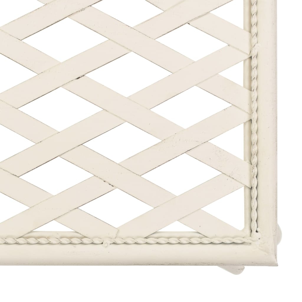 VidaXL Chaise longue 128 cm metaal antiekwit