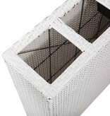 VidaXL Plantenbak verhoogd met 4 potten poly rattan wit