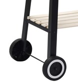 VidaXL Houtskoolbarbecue staand met wieltjes