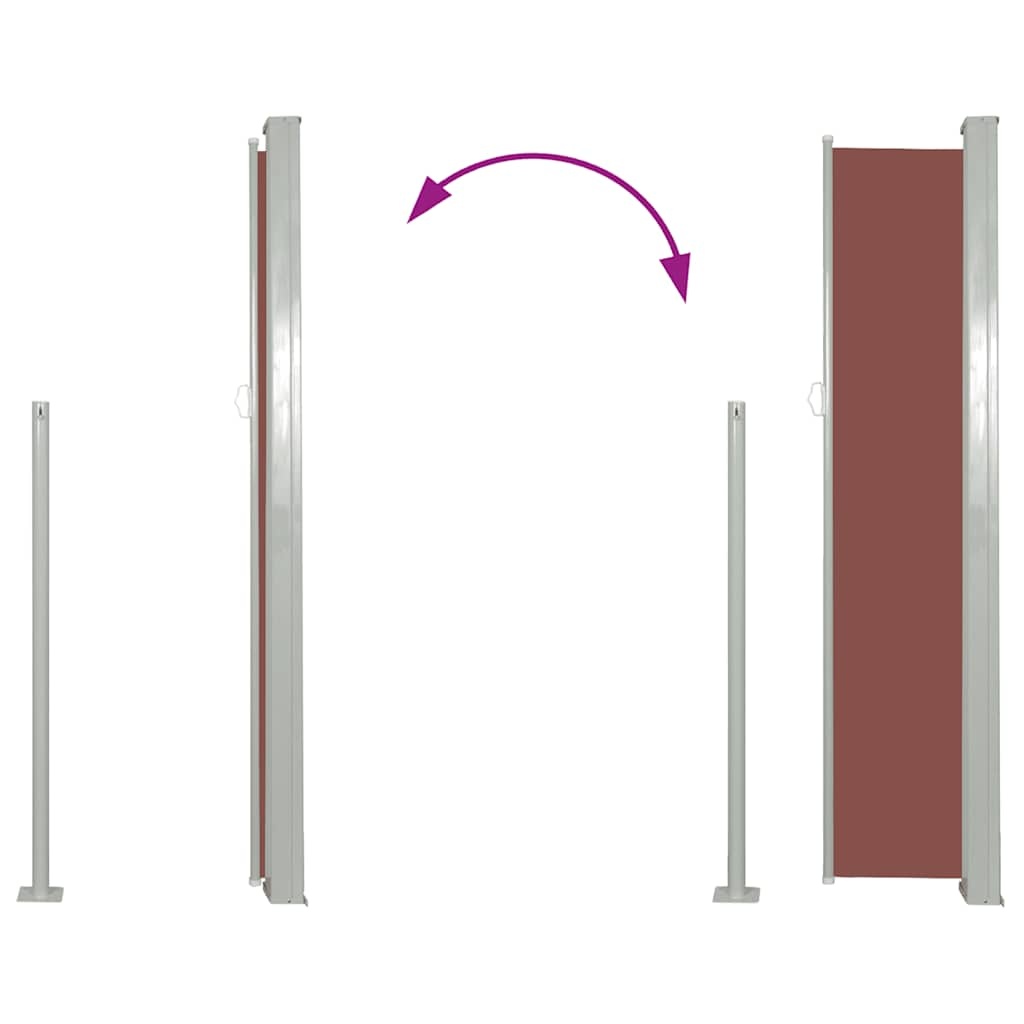 VidaXL Windscherm uittrekbaar 120x300 cm bruin