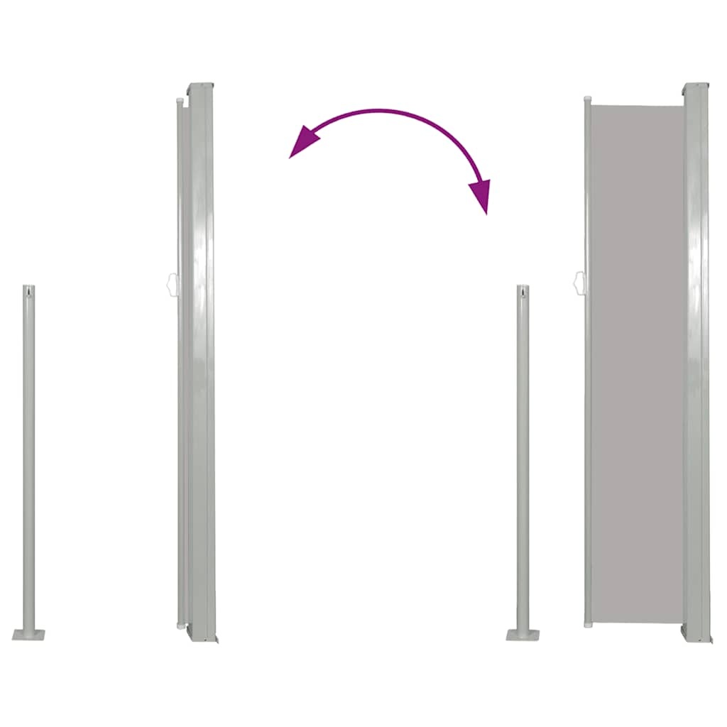 VidaXL Windscherm uittrekbaar 120x300 cm grijs