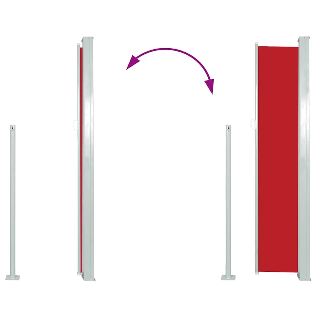 VidaXL Windscherm uittrekbaar 120x300 cm rood