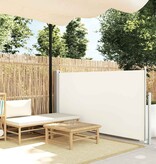 VidaXL Windscherm uittrekbaar 120x300 cm crème