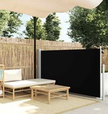 VidaXL Windscherm uittrekbaar 120x300 cm zwart