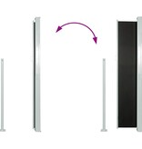 VidaXL Windscherm uittrekbaar 120x300 cm zwart
