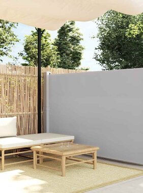 VidaXL Windscherm uittrekbaar 140x300 cm grijs