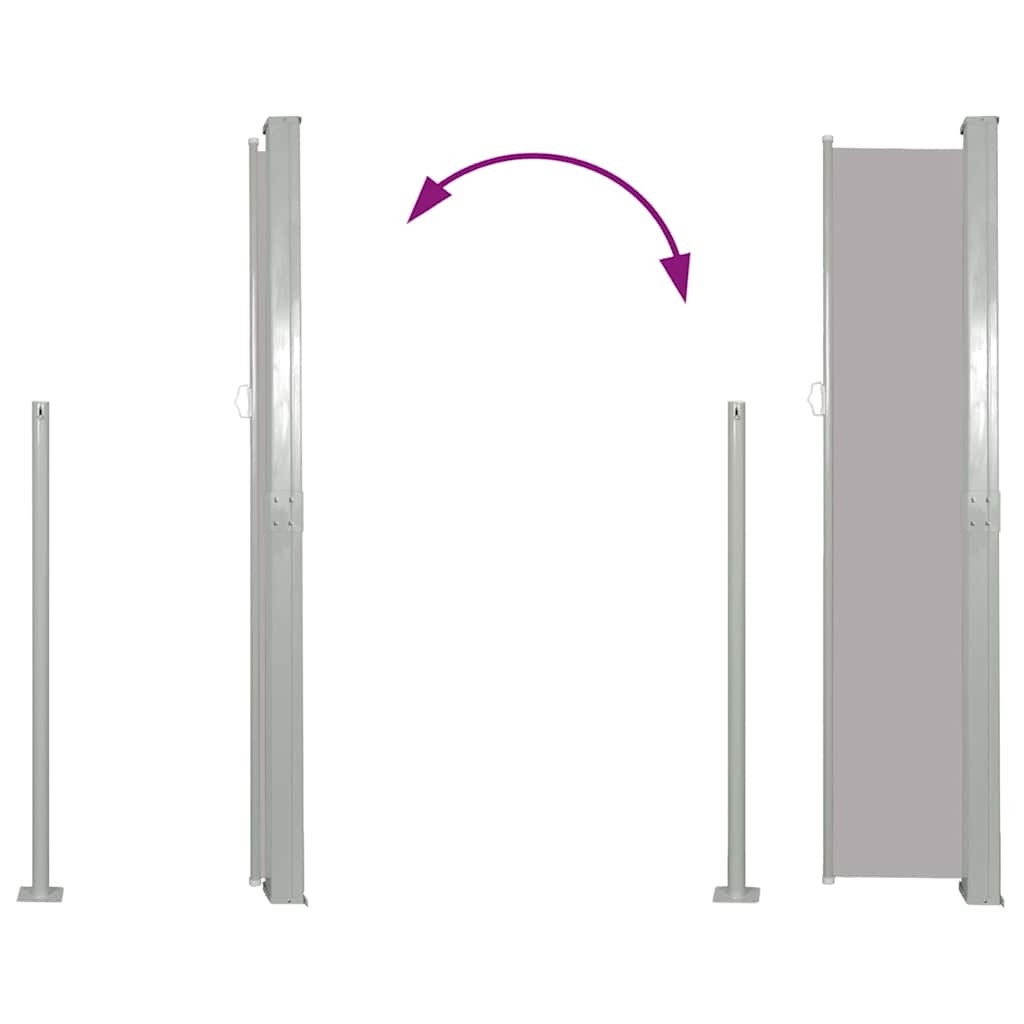 VidaXL Windscherm uittrekbaar 140x300 cm grijs