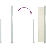 VidaXL Windscherm uittrekbaar 140x300 cm crèmekleurig